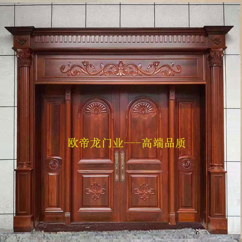 佛山花梨木大門多少錢一方,別墅入戶柚木雙開(kāi)大門報(bào)價(jià)，花梨木門廠家地址電話